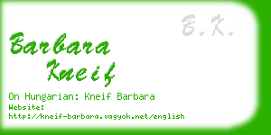 barbara kneif business card